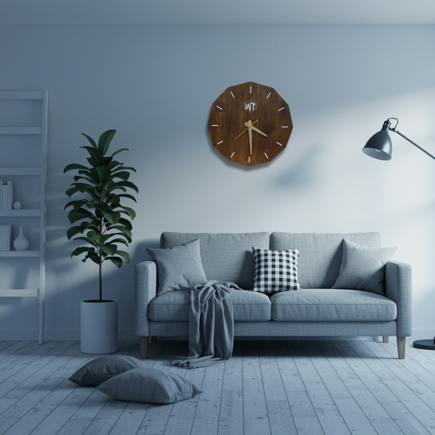 Hexagon Wall Clock – Elegant Wooden Wall Clock for Home & Office