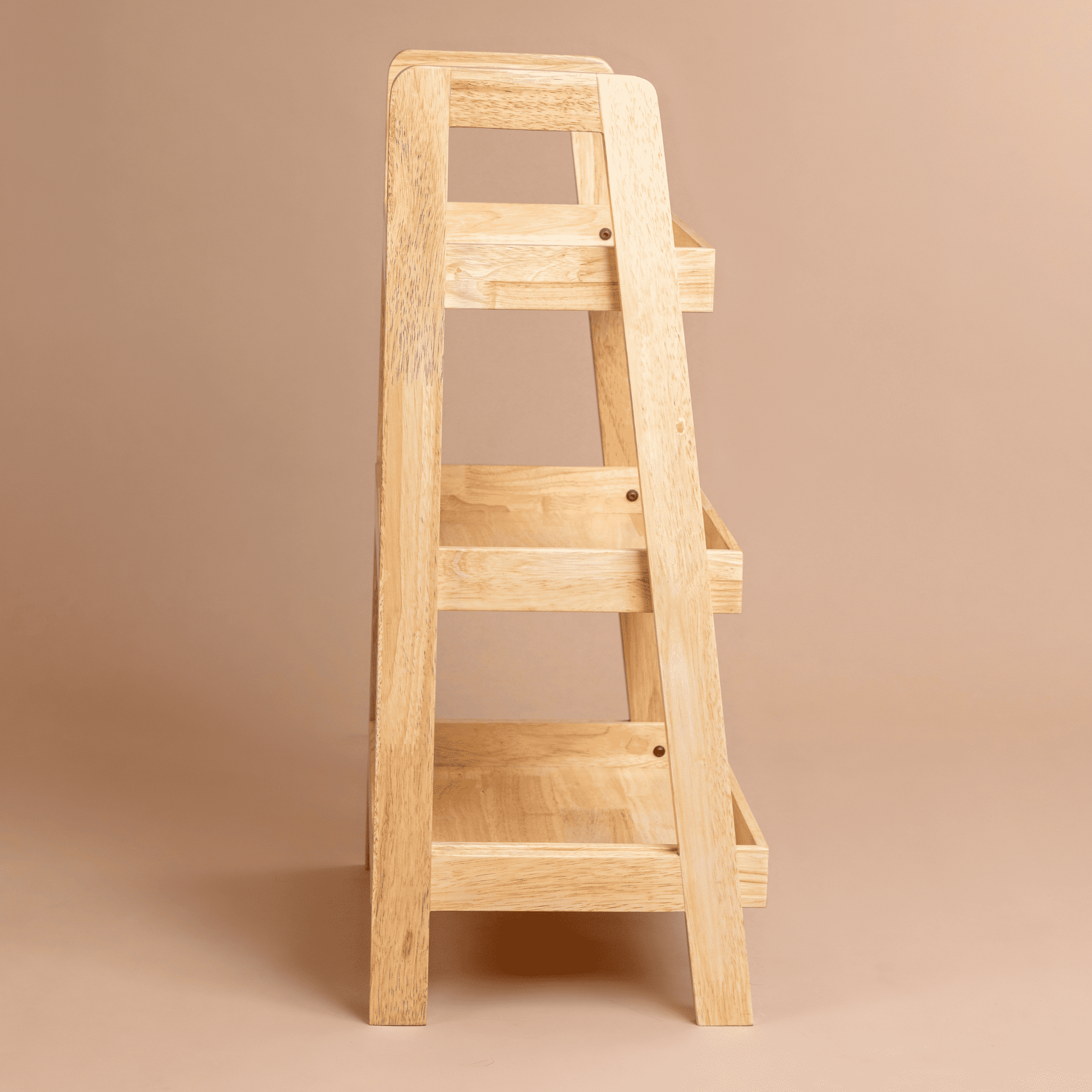 Solid Wood 3-Tier Shelf Rack - Natural - Wood Trendz  