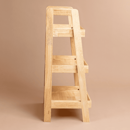 Solid Wood 3-Tier Shelf Rack - Natural - Wood Trendz  