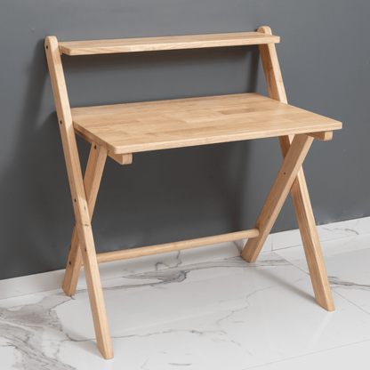 Study Nook: Solid Wood Dual Platform Versatile Study Table - Natural - Wood Trendz  