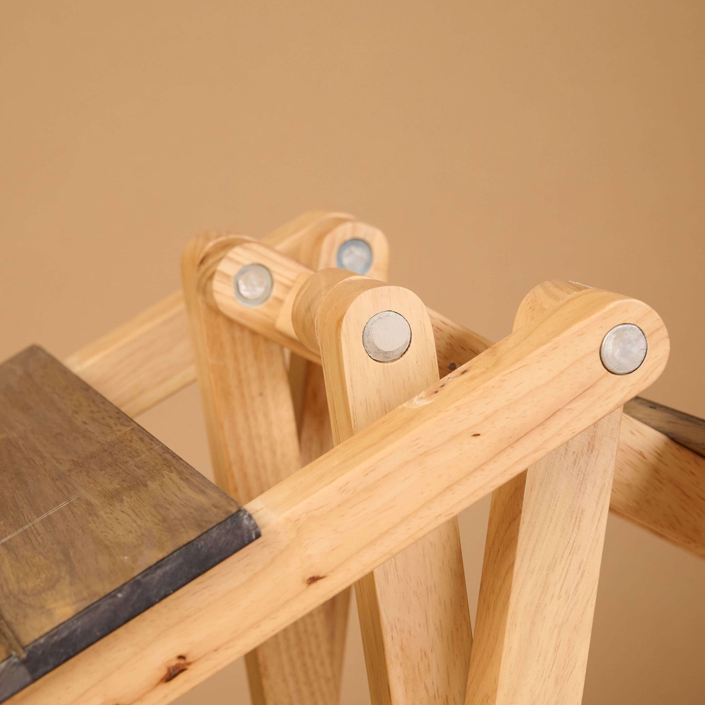 Foldable Compact Wood Stool: Stylish and Practical Seating Solution - Grey - Wood Trendz  