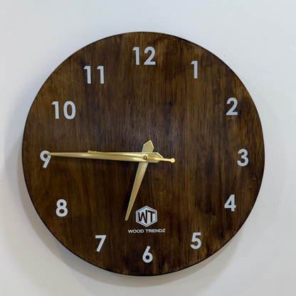 Round Wall Clock – Wooden Wall Clock for Home & Office