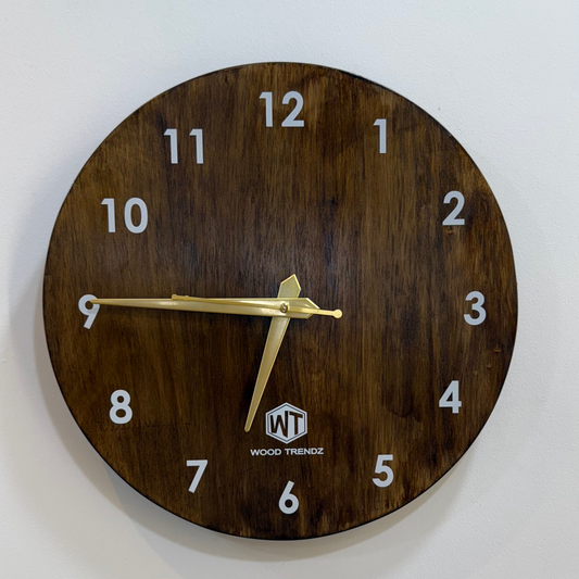 Round Wall Clock – Wooden Wall Clock for Home & Office