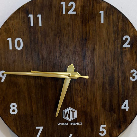 Round Wall Clock – Wooden Wall Clock for Home & Office