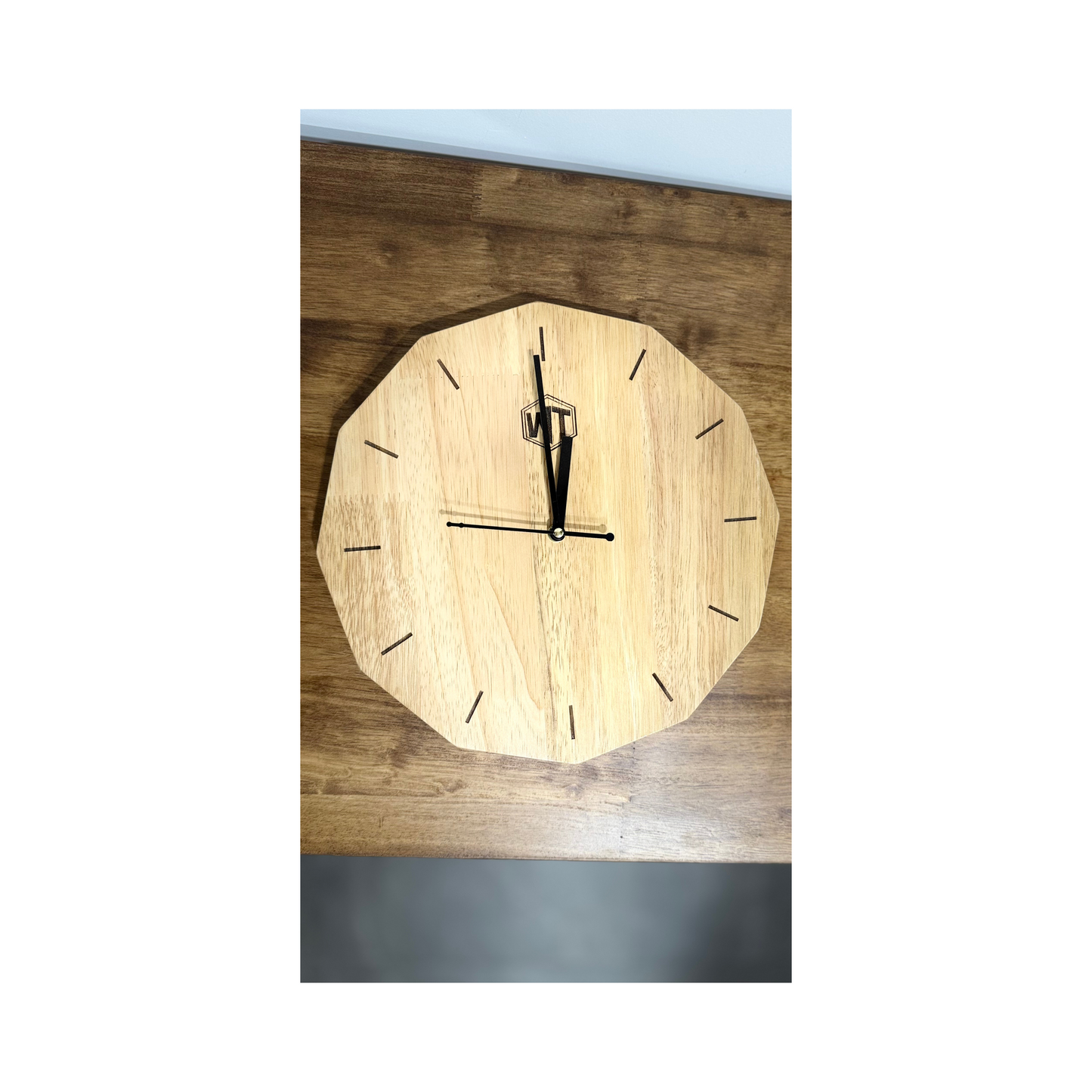 Hexagon Wall Clock – Elegant Wooden Wall Clock for Home & Office