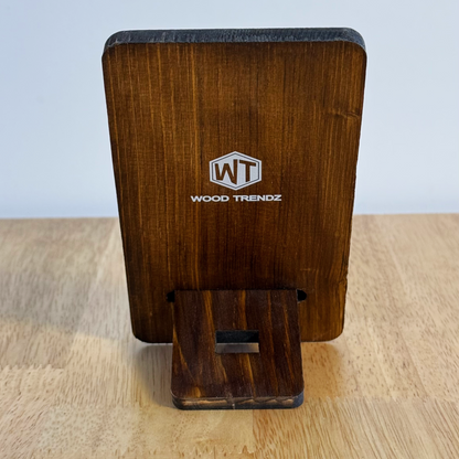 Wooden Phone Stand – Solid Pinewood Mobile Stand for Desk