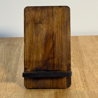 Wooden Phone Stand – Solid Pinewood Mobile Stand for Desk