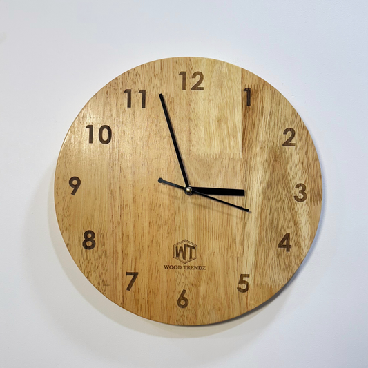 Round Wall Clock – Wooden Wall Clock for Home & Office