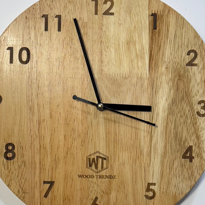 Round Wall Clock – Wooden Wall Clock for Home & Office