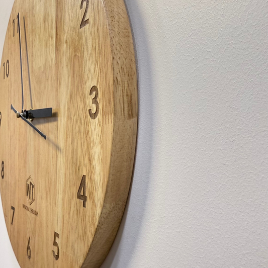 Round Wall Clock – Wooden Wall Clock for Home & Office