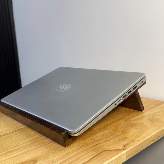 Solid Wood Adjustable Laptop Stand – 3-Level Height, Portable & Durable