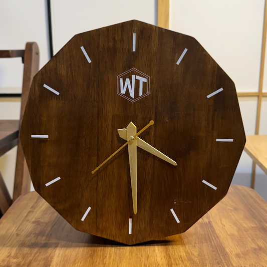 Hexagon Wall Clock – Elegant Wooden Wall Clock for Home & Office
