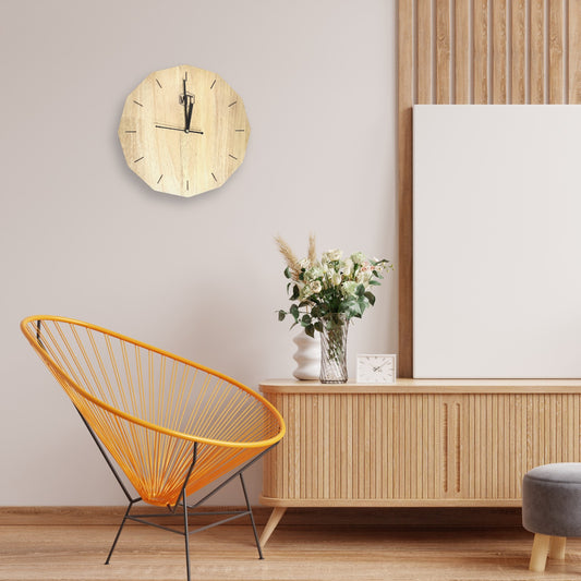 Hexagon Wall Clock – Elegant Wooden Wall Clock for Home & Office